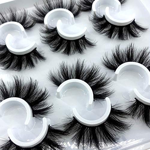 6 Pairs Fluffy False Eyelashes Natural Faux Mink Strip 3D Lashes Pack (MDF-12)