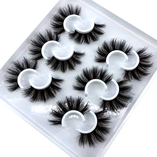 6 Pairs Fluffy False Eyelashes Natural Faux Mink Strip 3D Lashes Pack (MDF-12)