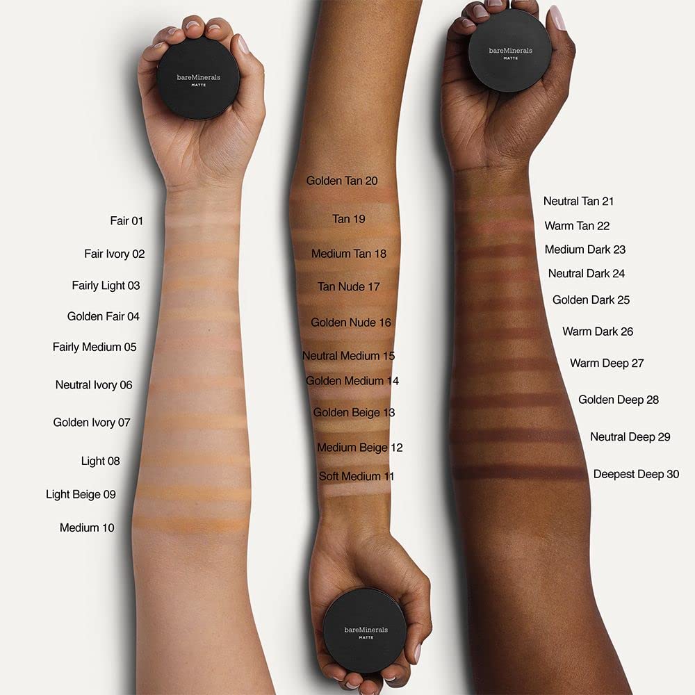Loose Powder Foundation SPF 15, Clean  Powder Face Makeup, Sheer-to-Full Coverage, Talc-Free, Non-Comedogenic, Vegan