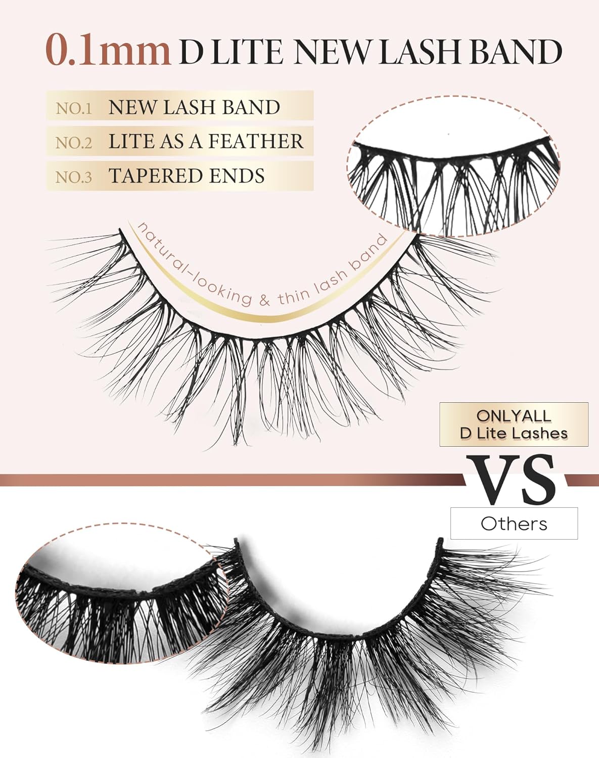 Eyelashes Natural Look Fake Eyelashes Natural Lashes Lightweight False Eyelashes Wispy Lashes 3D Faux Mink Eyelashes 7 Pairs D3