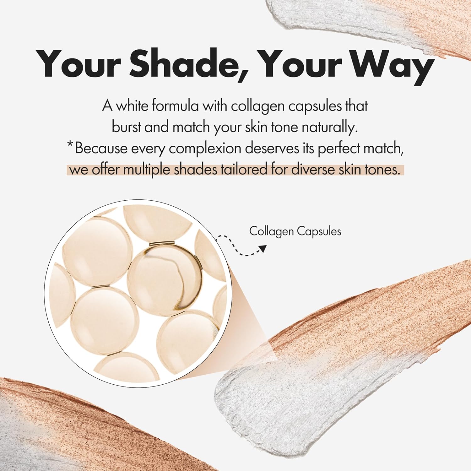 Cream Stick V White - Korean Color-Changing Foundation Stick with Volufiline - Medium to Full Coverage Dewy Finish Base Makeup - Dual-Ended with Detachable Brush (203 Medium)